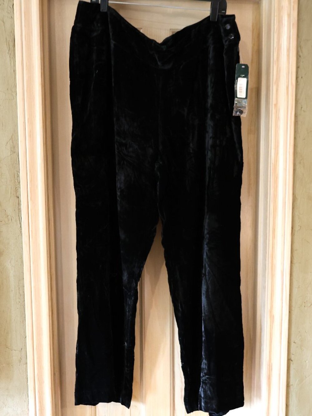 NWT Ralph Lauren Black Velvet Pants Size 20W MSRP $169